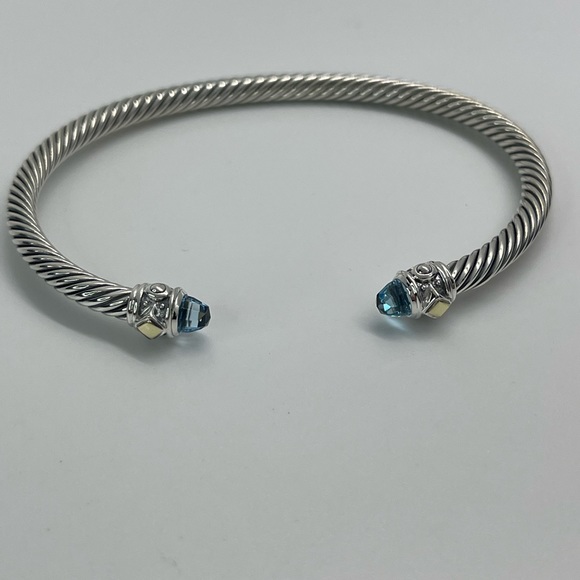 David Yurman Renaissance Blue Topaz Bracelet with 18K Yellow Gold - Picture 11 of 15